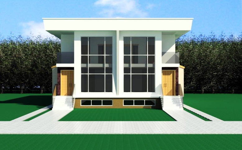 Architectural rendering of the upcoming Oshiosholdings semi-detached duplex in Bonnie Doon